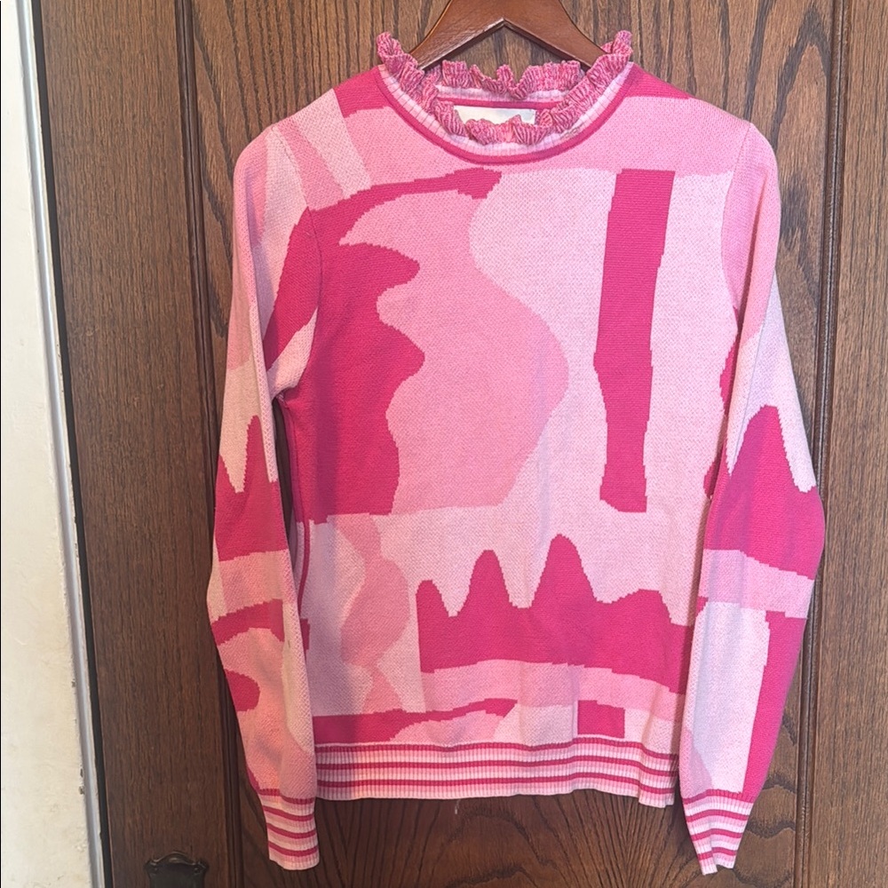 Helmstedt Pink Abstract Pattern Sweater m/l